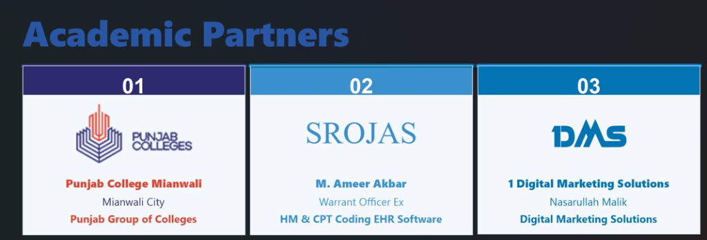 Academic Partners - Punjab College Mianwali, SROJAS, 1DMS